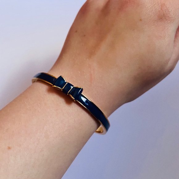 Kate Spade Navy Bow Bangle Bracelet